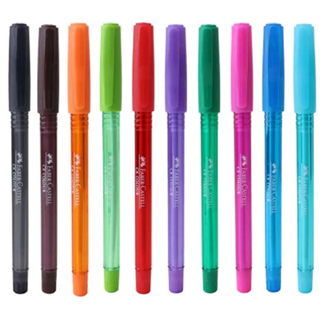Faber Castell 10 Color Set Of Color Ball Pen Student Office Writing 1