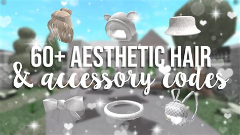 60 Aesthetic Hair And Accessory Codes Roblox Youtube
