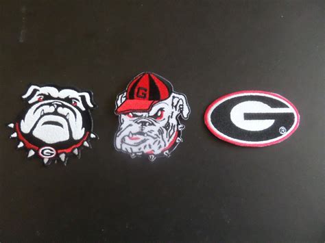 Lot Of 3 Georgia Bulldogs Ncaa College Iron On Embroidered Patches Ebay