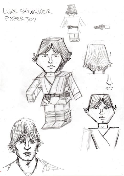Luke Skywalker Paper Toy Wip By Ditch Scrawls On Deviantart