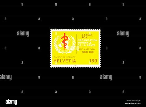 Who World Health Organization Celebration In A Swiss Stamp Stock