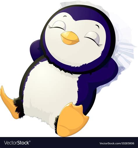 Sleep Cute Penguin On A White Background Download A Free Preview Or