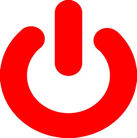 Red Power Button Png Free Transparent Png Download Pngkey