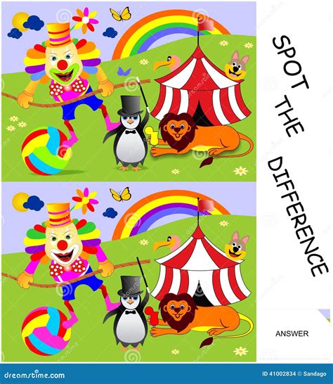 Spot The Difference Stock Vector Illustration Of Cartoon 41002834