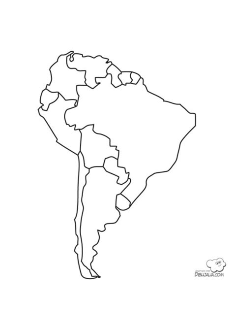 Mapa América Del Sur Paises Dibujo 2046 Dibujalia Los Mejores