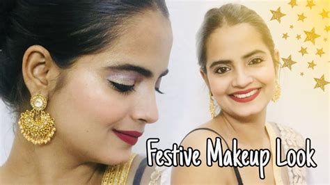 Festive Makeup Look Simple Navratri Durga Puja Make Up Newbie Make