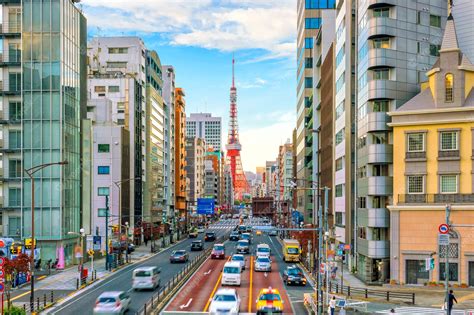 Premium Photo Tokyo City Street View With Tokyo Tower At Twilight