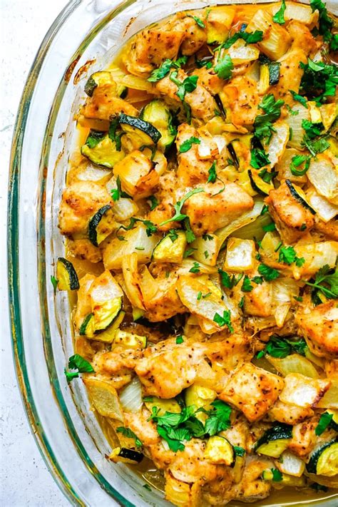 Easy Baked Chicken And Zucchini Recipe Posh Plate
