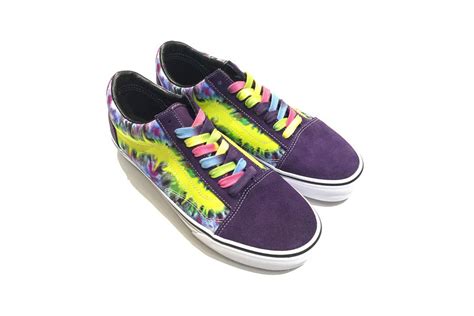 Vans authentic men's womens skate shoes new tie dye hippie purple yellow ooak. Vans "MYSTERIOSO" Tie-Dye Old Skools, Slip-On | HYPEBEAST