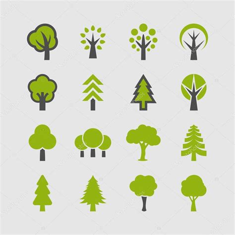 Nature Tree Symbols Stock Vector By ©kurdanfell 73365267