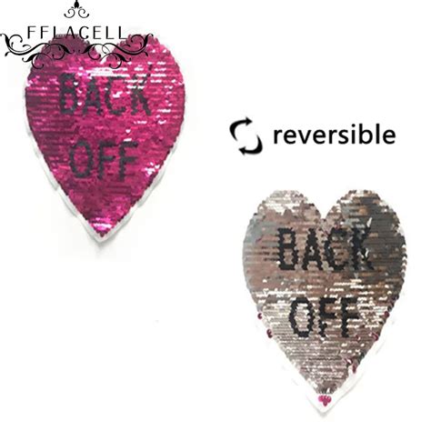 Fflacell Back Off Heart Patches For Clothing Funny T Shirts Reversible