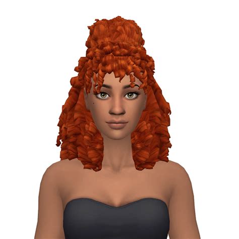Tumblr Sims Hair Sims 4 Black Hair Low Ponytail