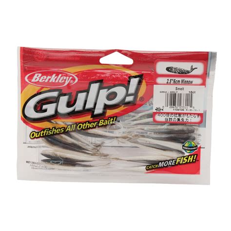 Gulp! Minnow Soft Bait - 2 1-2″ Length, Smelt, Per 18