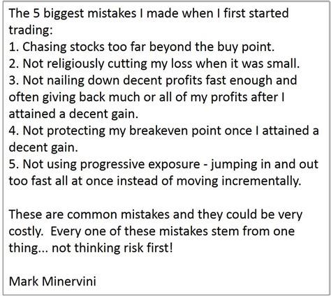 Mark Minervini On Twitter The Majority Of Your Problems Will Come From These Mistakes