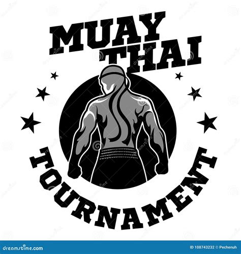 Muay Thai Vector Logo For Boxing Gym Or Other Stock Vector