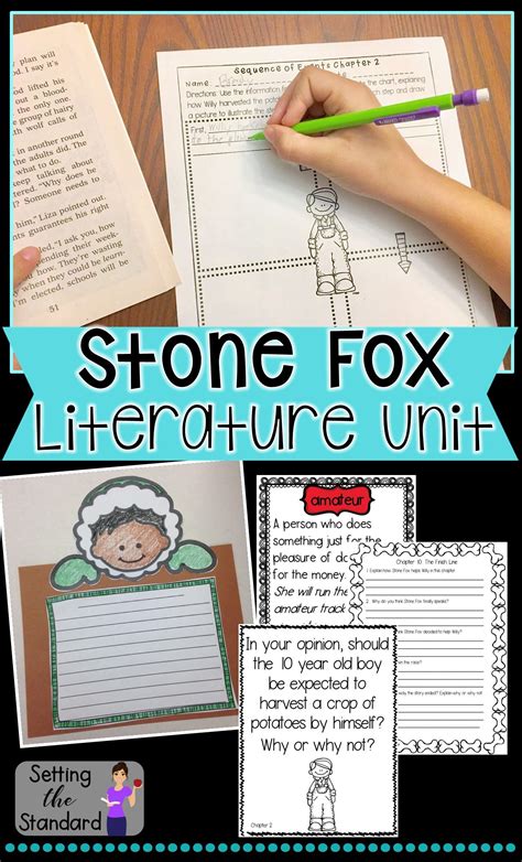 The Stone Fox Literature Unit For Students To Use In Their Writing And