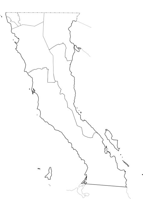 Mapa De Baja California En Pdf En Alta Resolución Para Imprimir