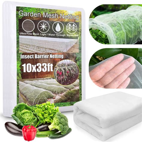 Garden Netting Pest Barrier Plant Covers 10x33ft Ultra Fine Garden Mesh