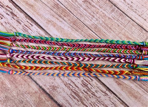 5 String Bracelets Friendship Bracelets Fishtail Bracelets | Etsy