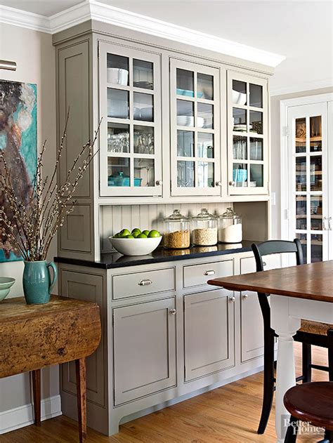 A common color scheme used for cabinets is red with white or black countertops. Popular Kitchen Cabinet Colors | Better Homes & Gardens