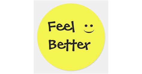 Feel Better Smile Round Sticker | Zazzle.com