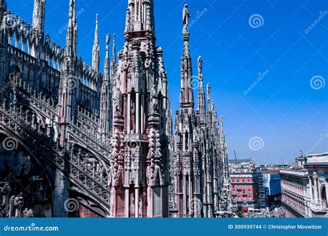 Milan External View Of Milan Cathedral Duomo Di Milano From The