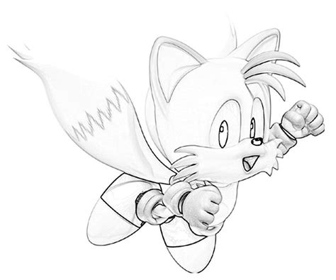 Msonic Tails Flying Coloring Pages Coloring Pages