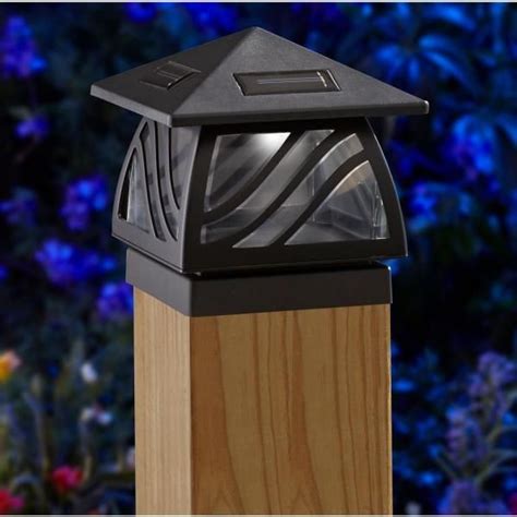 They make your exterior more visually attractive after dark. Moonrays Solar Black Outdoor Integrated LED Post Cap Deck ...