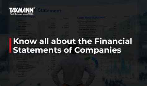 Know All About The Financial Statements Of A Company Taxmann