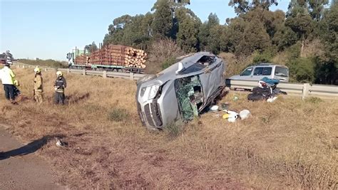 Vuelco En Ruta Deja Tres Heridos Que Debieron Ser Hospitalizados