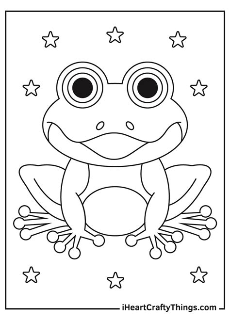 Free Frog Coloring ‡ Hearts To Print 7349 Free Frog Coloring