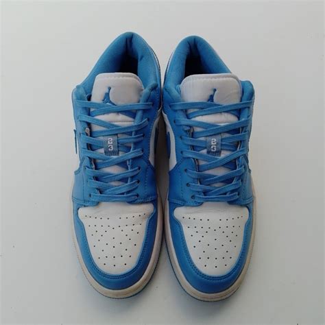 Nike Jordan 1 Low Unc University Blue White Fesyen Pria Sepatu Sneakers Di Carousell