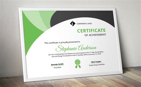 Powerpoint Certificate Stationery Templates Creative Market