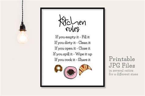 Kitchen Rules Printable 1188057