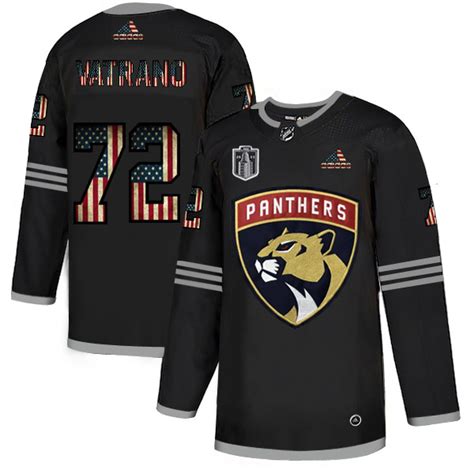 Florida Panthers 72 Sergei Bobrovsky Adidas Black 2023 Stanley Cup