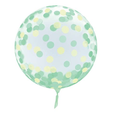 Green Spots 18 22 Clear Sphere Vortex Balloon