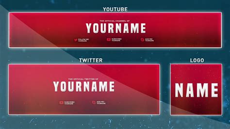 Awesome Red Youtube Banner Template Complete Rebrand 2016 Youtube