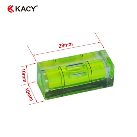 Kacy 10pcslot Plastic Spirit Level Vial Bubble Level Keychain