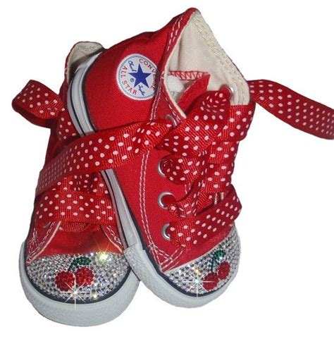 Choose from sparkling rings, earrings, necklaces and bracelets to amp up the glam! Cherry | Bling converse, Baby bling, Little girl shoes