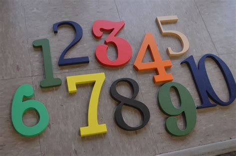 Wood Numbers Painted Numbers Wooden Numbers Number Cut Out Etsy