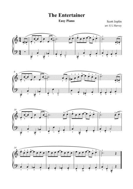The Entertainer Easy Piano Sheet Music Pdf Download