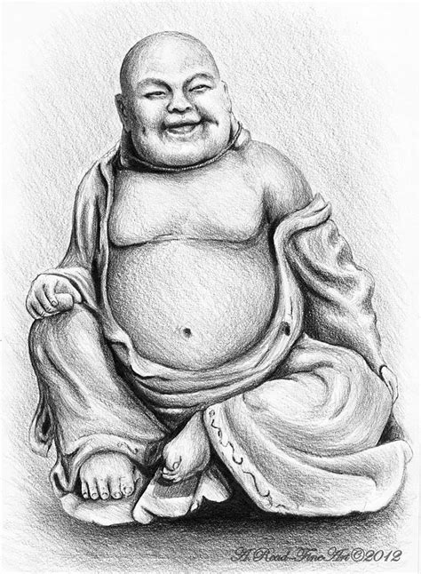Buddha Buddy Drawing By Andrew Read Pixels