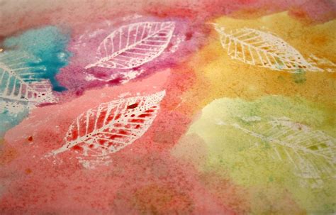 Leaf Crayon Resist Watercolor Preschool Art Art Activities Arts And