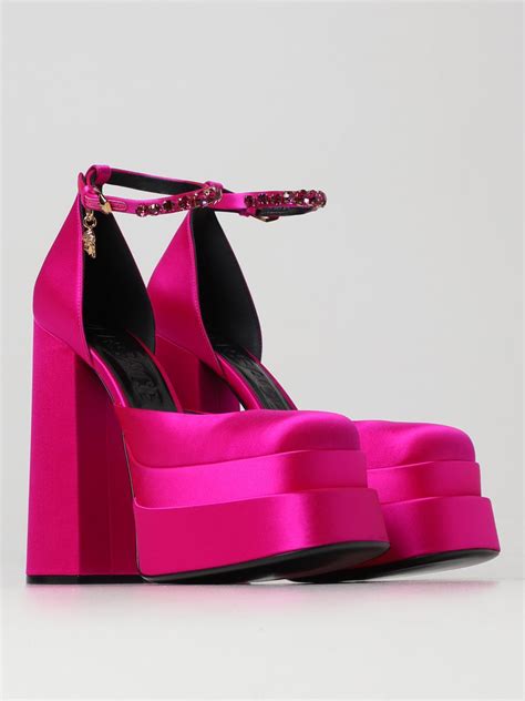 Versace High Heel Shoes For Woman Pink Versace High Heel Shoes