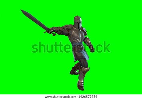 Fantasy Character Knight Sword Epic Pose Stock Illustration 1426579754