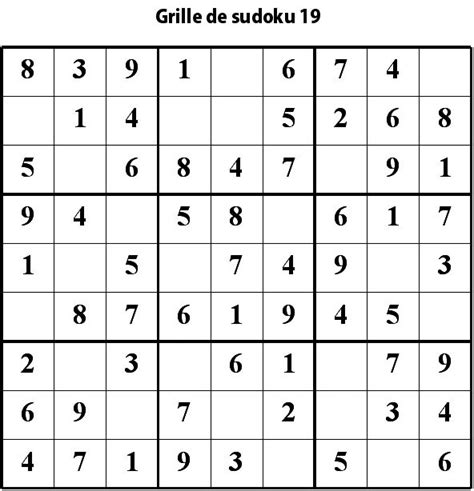 Imprimer des sudoku 4x4 pour enfants ainsi que des 6x6. Sudoku de niveau 2 pour les enfants du primaire : grille 19