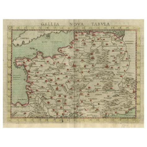 Antique Map Of France Based On The Work Of Ptolemy For Sale At 1stdibs