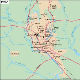 Dhaka Vector Map EPS Illustrator Vector Maps Of Asia Cities Eps