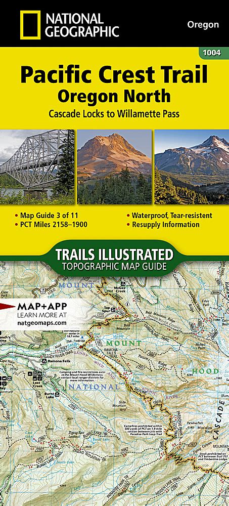 Oregon Pacific Crest Trail Map National Geographic Trails Illustrated
