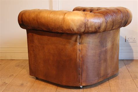Sold Antique Tan Leather Chesterfield Armchair Antique Chesterfields